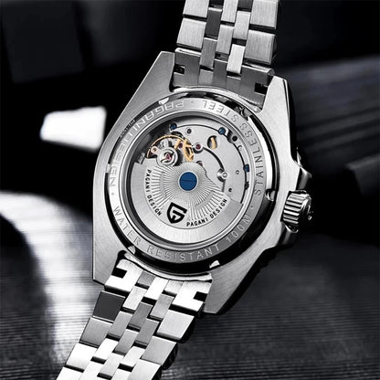 Men’s Luxury GMT Automatic Watch – Sapphire Mechanical 40MM Stainless Steel Waterproof Wristwatch