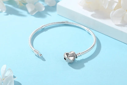 Women’s 925 Sterling Silver Bracelet – Rose Gold Snake Chain with Heart Charm Beads Jewelry