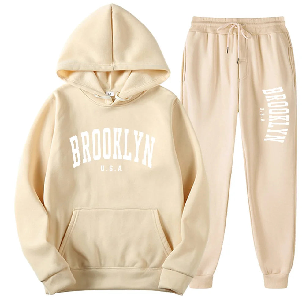 Men’s & Women’s Hoodie Casual Set – Autumn Winter