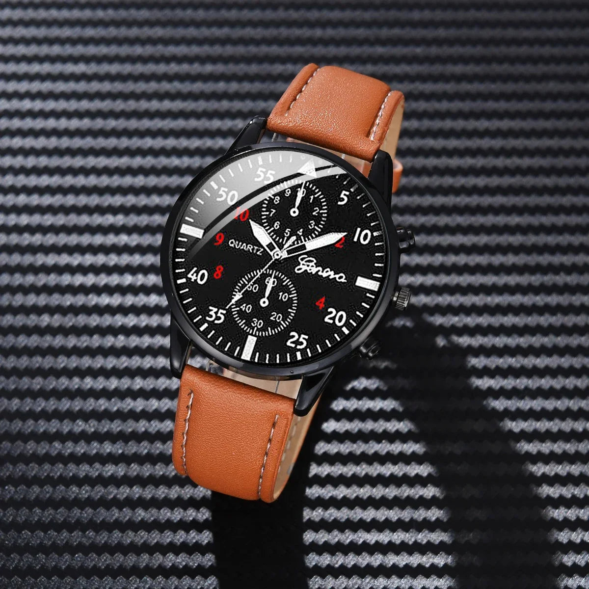 Men’s Luxury Business Watch – Leather Strap Wristwatch, Elegant Casual Clock Gift