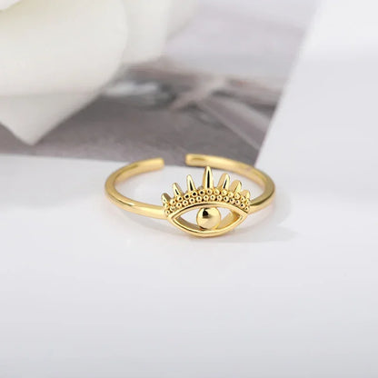 Women’s Stainless Steel Heart Ring – Gold Vintage Waterproof Jewelry Gift