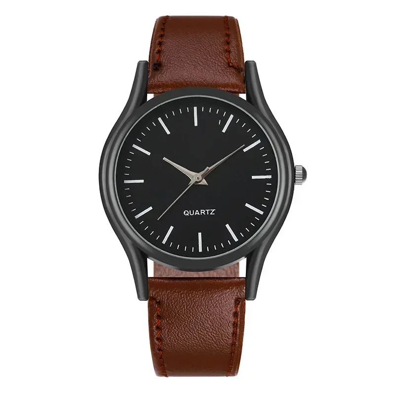 Men’s Luxury Business Watch – Leather Strap Wristwatch, Elegant Casual Clock Gift