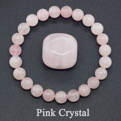 Women’s Natural Moss Agate Bead Bracelet – Healing Energy Stone Jewelry