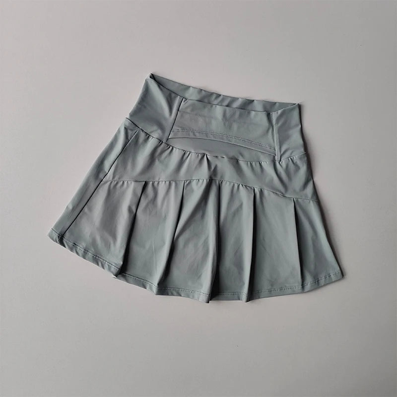 Women’s High Waist Sports Skirt Bottom – Quick Dry Tennis Skirt with Lined Shorts for Yoga, Running & Golf