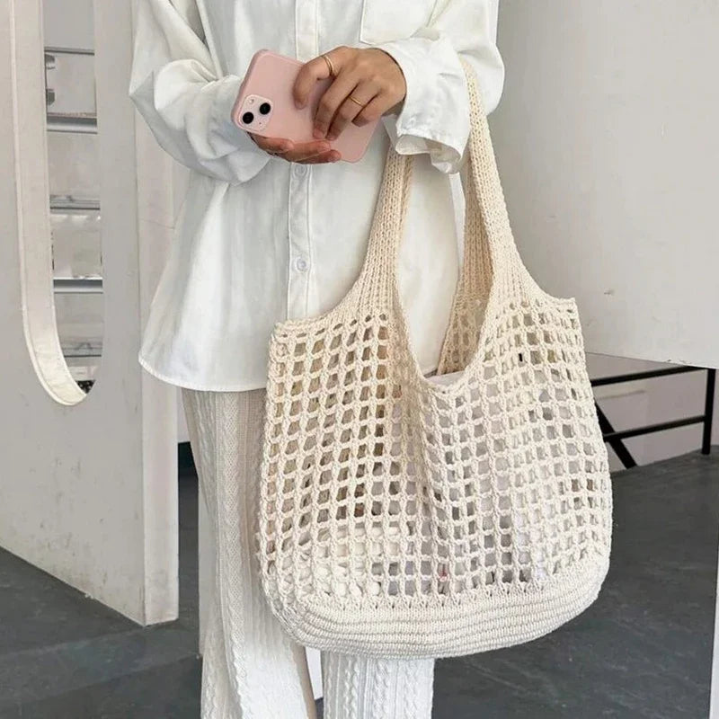 Women’s Tote Bag | Crochet Straw | Boho | Summer