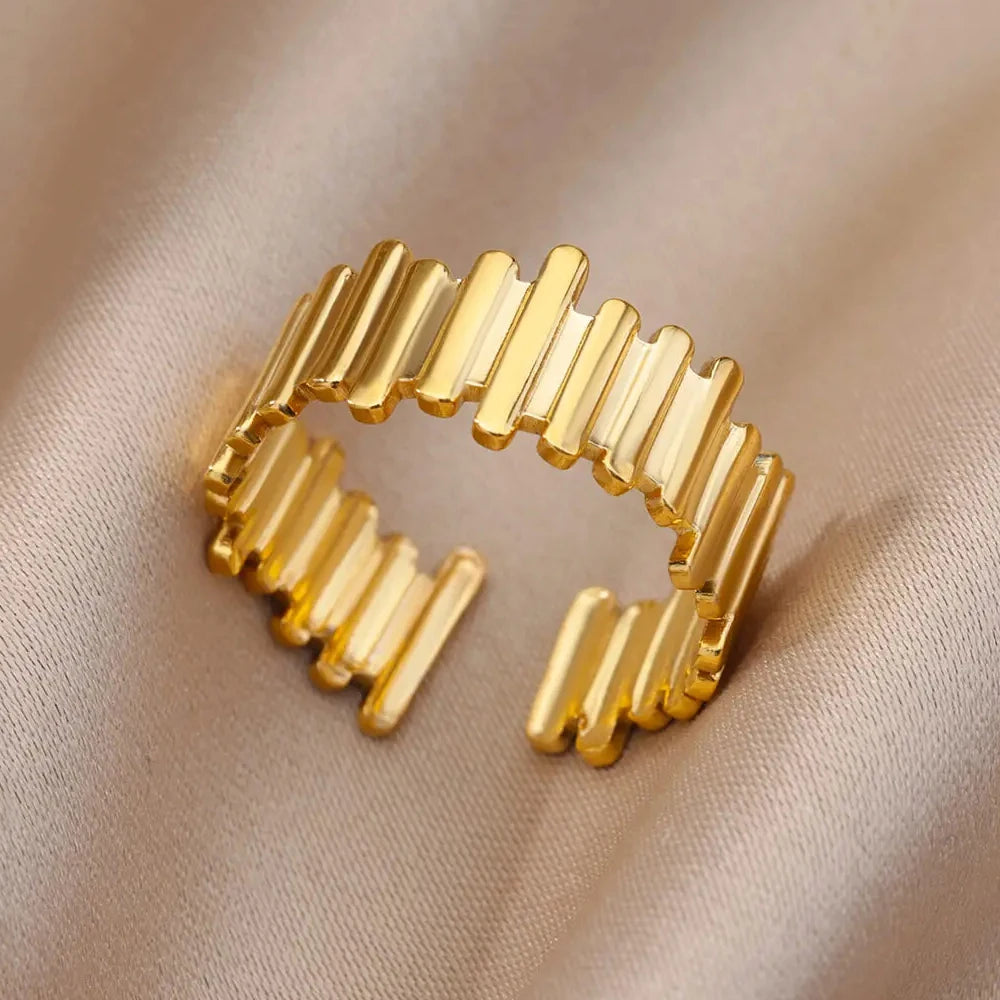 Women’s Jewelry Wide Open Ring | Statement | Gold Tone | Unisex