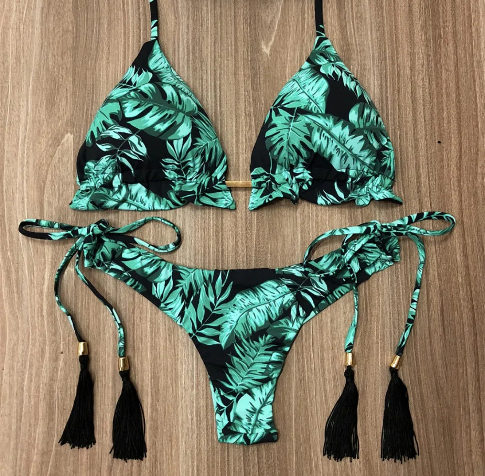 Women’s Leopard Swimwear Push Up Bikini
