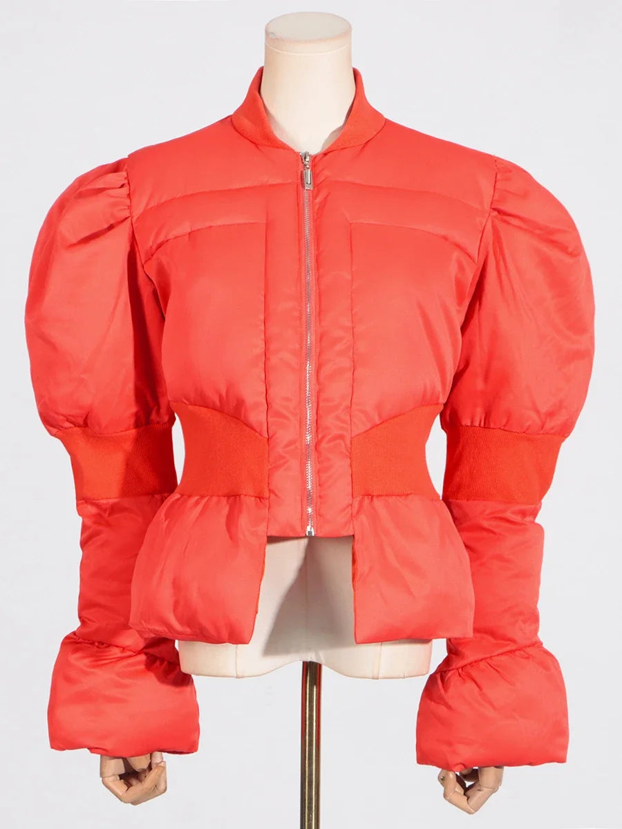 Women’s Tunic Jacket Outerwear – Slim Stand Collar Jacket