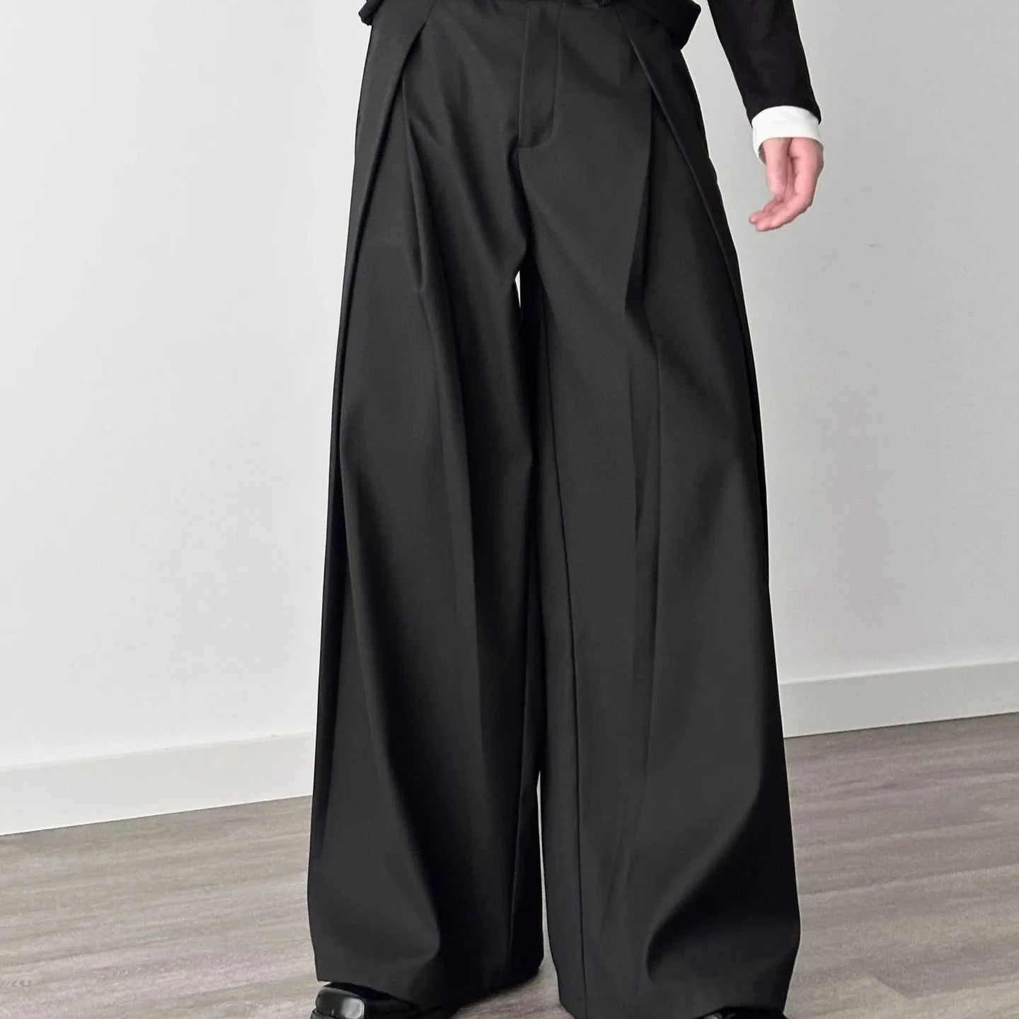 Men’s Wide Leg Pants Bottoms | Black | Oversized | Fashion
