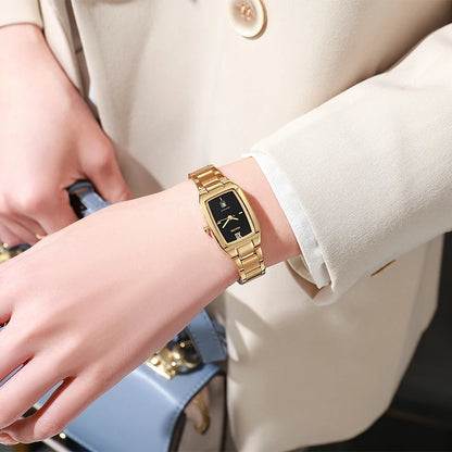 Women’s Elegant Stainless Steel Watch – Waterproof Luxury Wristwatch with Date