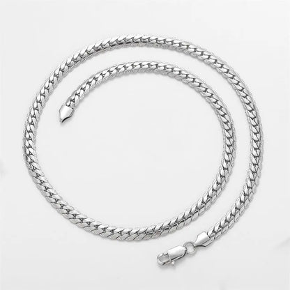 Men’s Sterling Silver Side Chain Bracelet Necklace – Jewelry