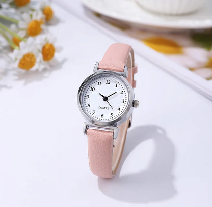 Women’s Arabic Numbers Quartz Watch | Casual | Leather Band | Analog