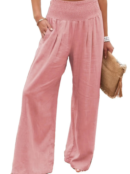 Women’s Casual Drawstring Bottom – Distressed Mid Waist Pants, Relaxed Everyday Street Style