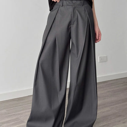 Men’s Wide Leg Pants Bottoms | Black | Oversized | Fashion