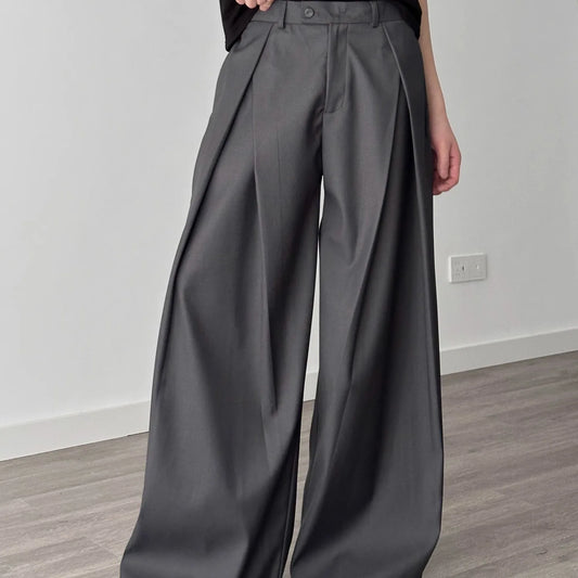 Men’s Wide Leg Pants Bottoms | Black | Oversized | Fashion