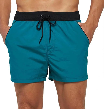 Men’s Quick-Dry Swim Shorts – Elastic Waist Surf & Beach Board Swimwear