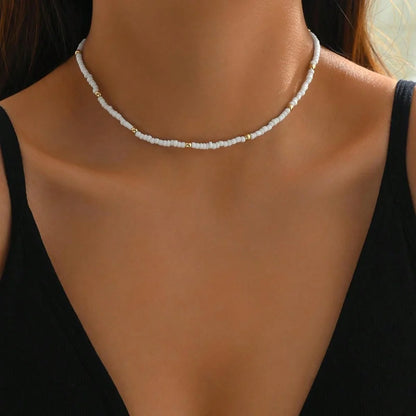 Women’s Jewelry Seashell Beaded Choker Necklace | Ocean Inspired | Holiday | Daily
