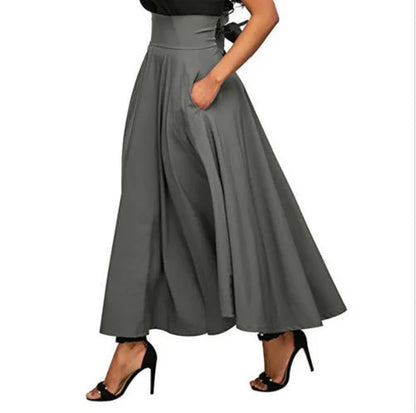Women’s Elegant High Waist Skirt Bottom – Big Swing Half Skirt with Bow Design for Office & Multi-Occasion Wear
