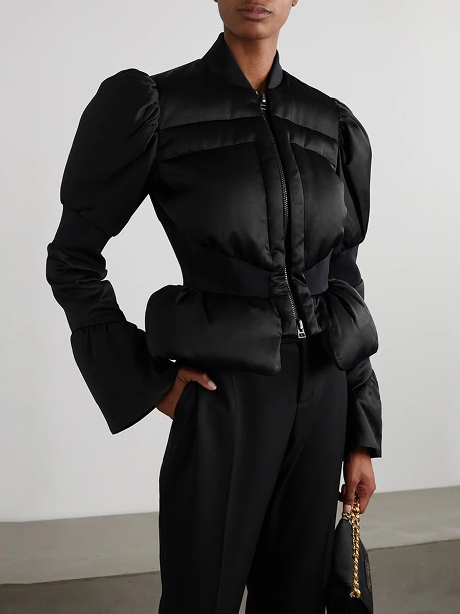 Women’s Tunic Jacket Outerwear – Slim Stand Collar Jacket