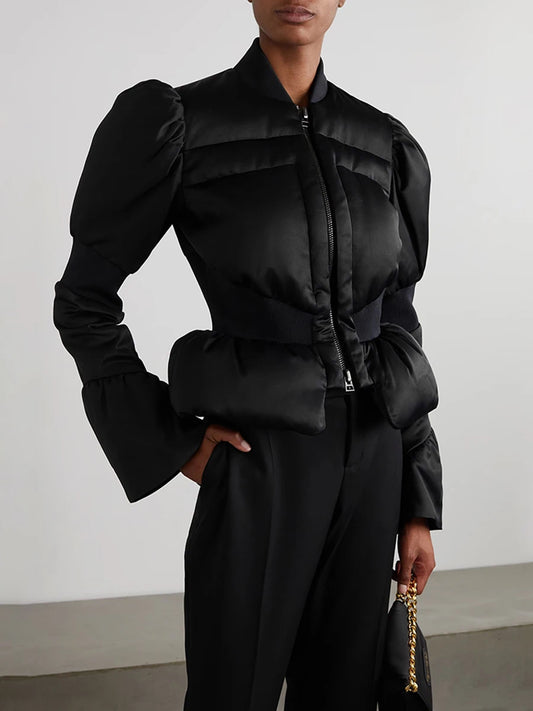 Women’s Tunic Jacket Outerwear – Slim Stand Collar Jacket