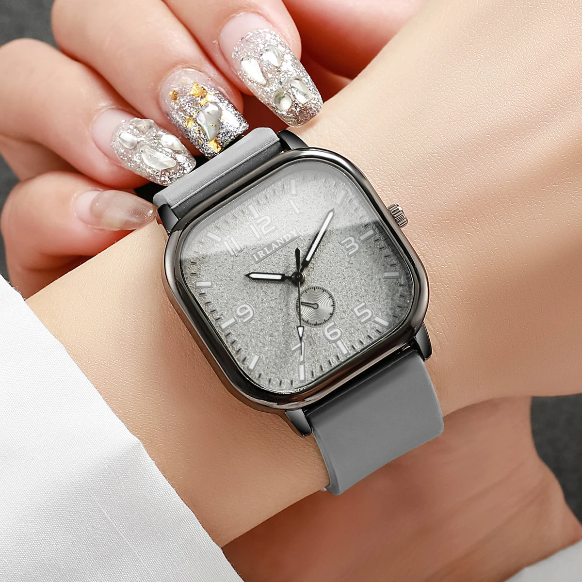 Women’s Square Dial Quartz Watch | Casual | Silicone Strap | Sporty