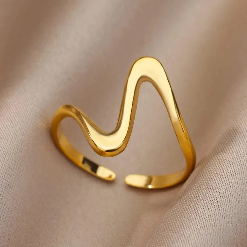 Women’s Jewelry Wide Open Ring | Statement | Gold Tone | Unisex