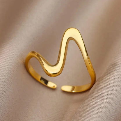 Women’s Jewelry Wide Open Ring | Statement | Gold Tone | Unisex