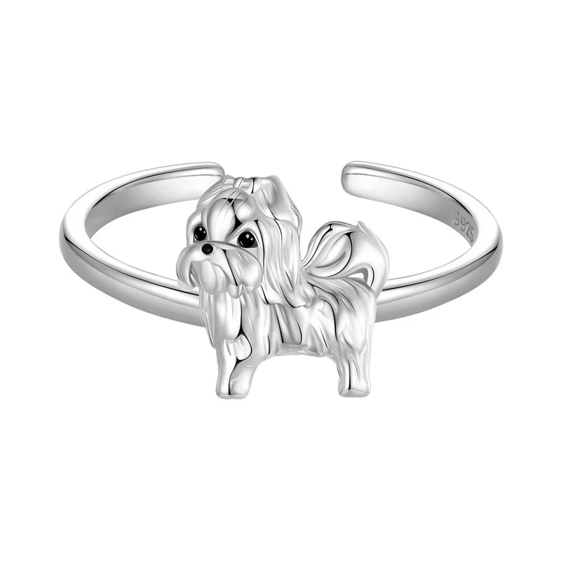 Women’s 925 Sterling Silver Cat Ring – Adjustable Animal Open Band Jewelry Gift