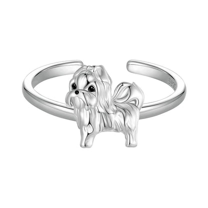 Women’s 925 Sterling Silver Cat Ring – Adjustable Animal Open Band Jewelry Gift