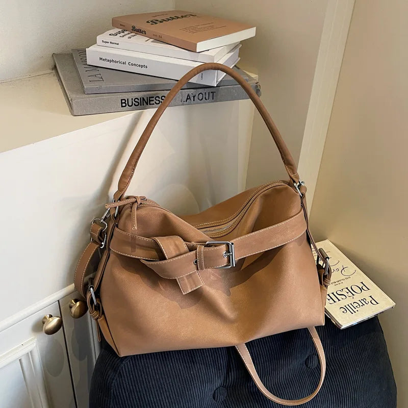 Women’s Tote Bag | Soft Leather | Large Capacity | Retro