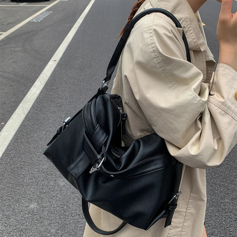 Women’s Tote Bag | Soft Leather | Large Capacity | Retro