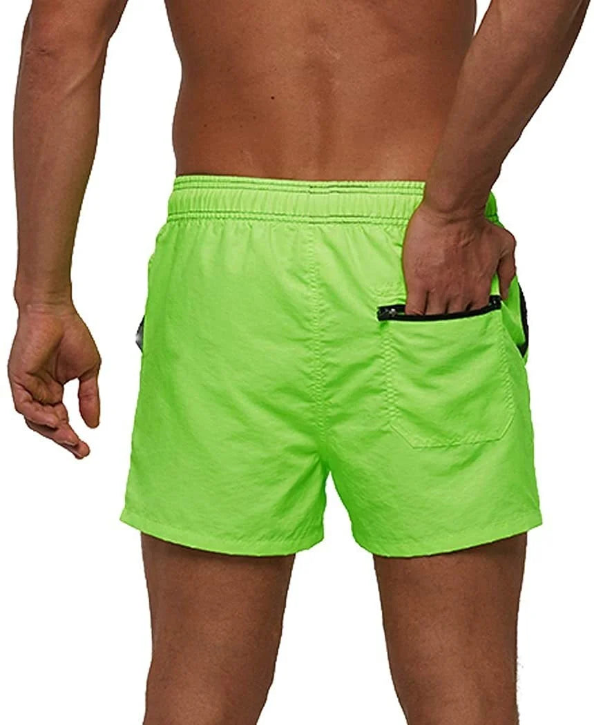 Men’s Quick-Dry Swim Shorts – Elastic Waist Surf & Beach Board Swimwear
