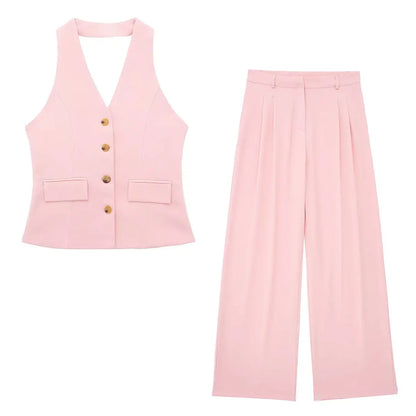 Women’s Solid Suit Set | Elegant Office Lady Fashion