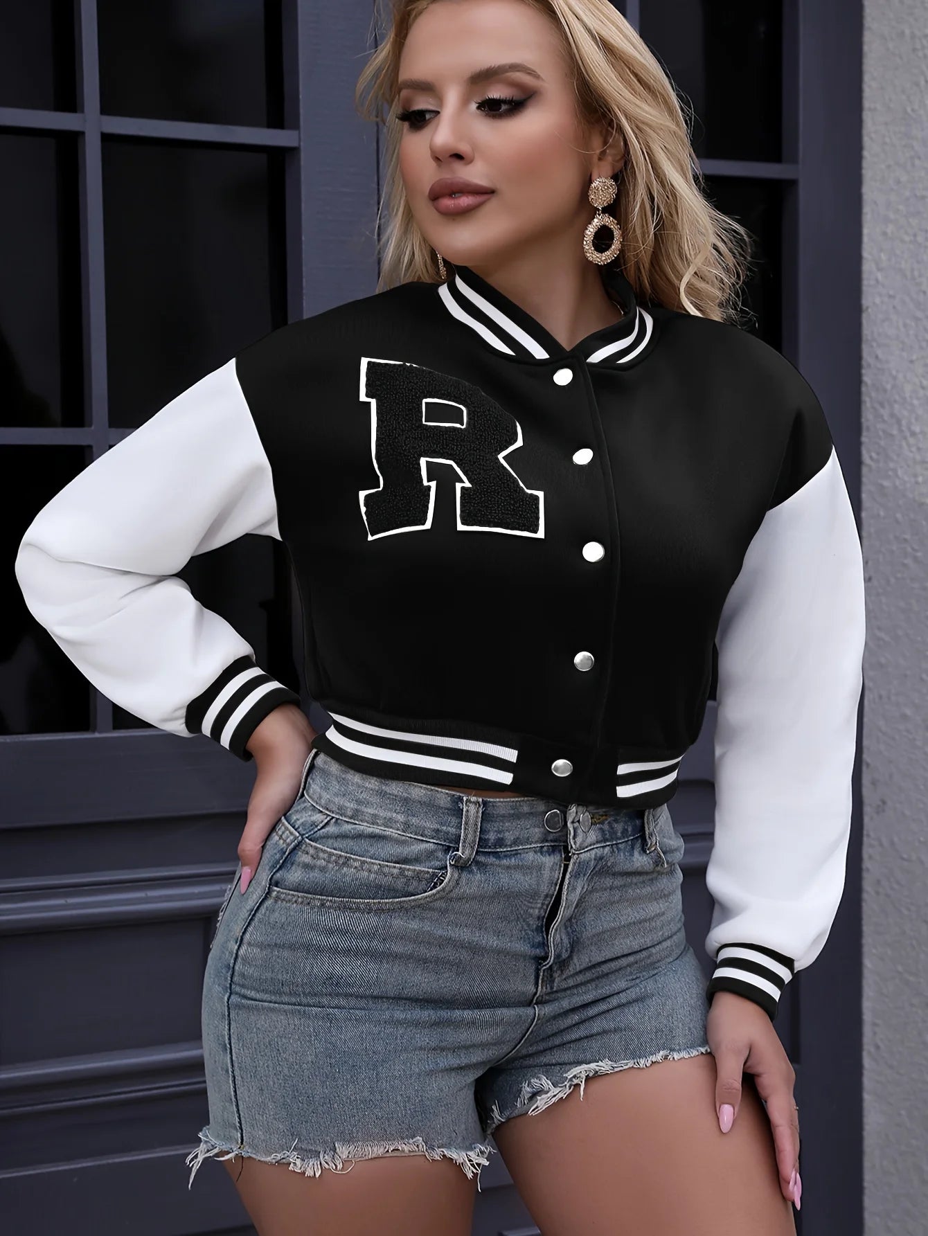 Women’s Crop Bomber Jacket Outerwear | Casual