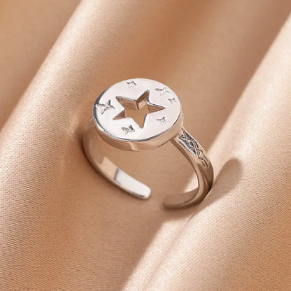 Women’s Jewelry Shell Star Open Ring | Trendy | Gold Tone