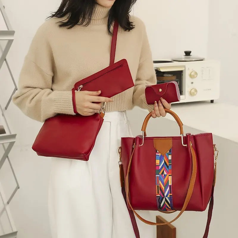 Women’s Tote Bag | Large Capacity | Fashion | Four Piece Set