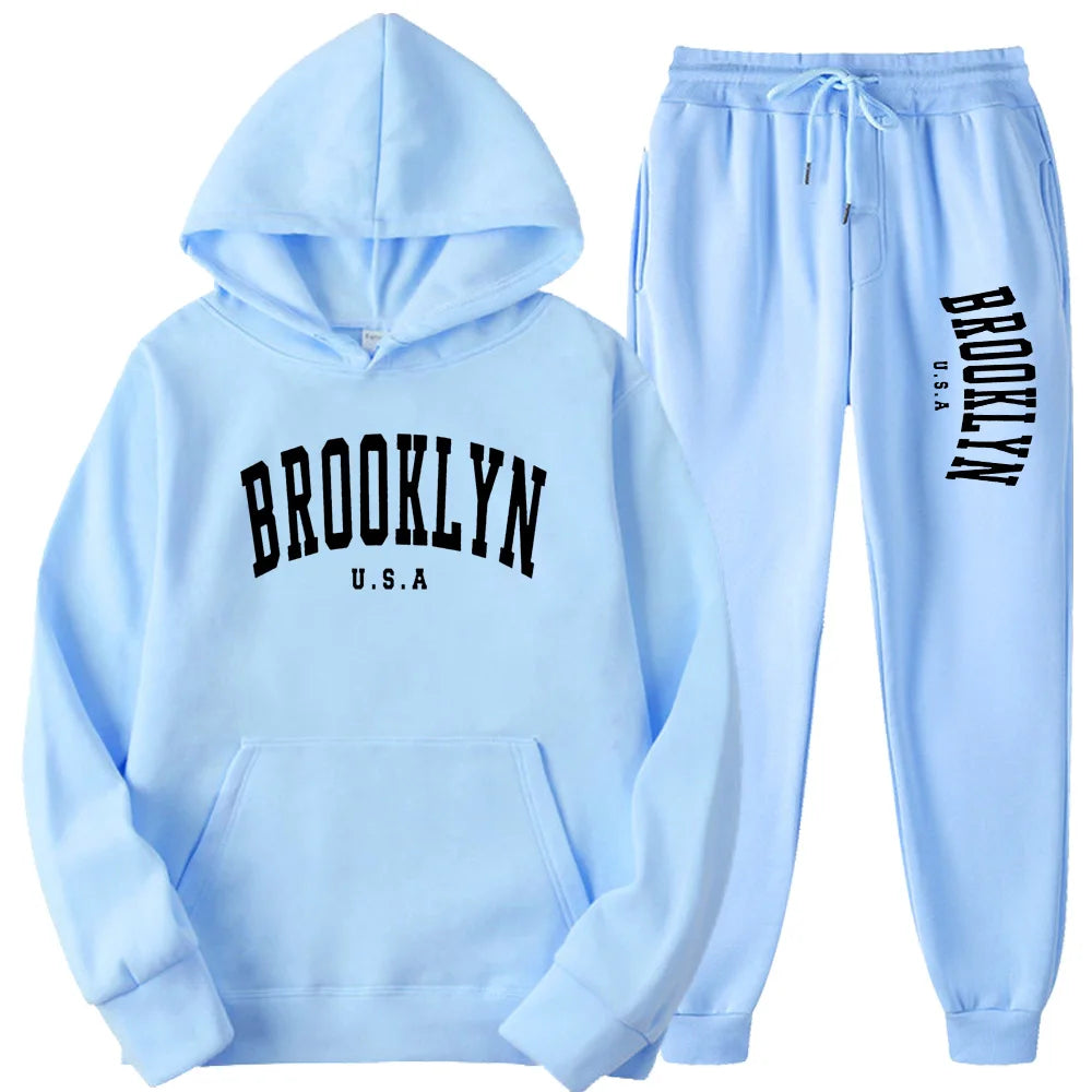 Men’s & Women’s Hoodie Casual Set – Autumn Winter