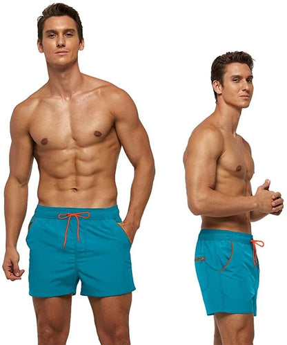 Men’s Quick-Dry Swim Shorts – Elastic Waist Surf & Beach Board Swimwear