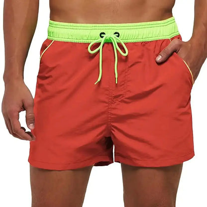 Men’s Quick-Dry Swim Shorts – Elastic Waist Surf & Beach Board Swimwear