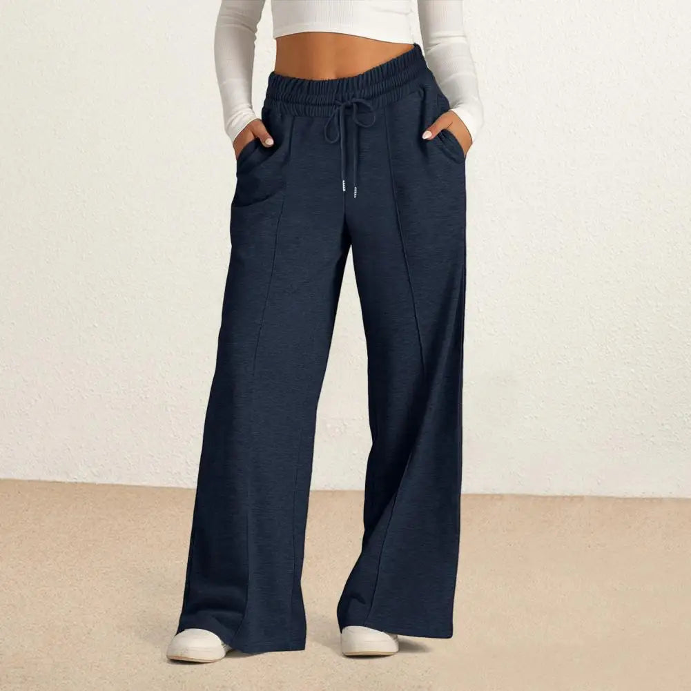 Women’s Yoga Sweatpants Bottom – Straight Leg Loose Fit Wide Leg Gym & Casual Pants