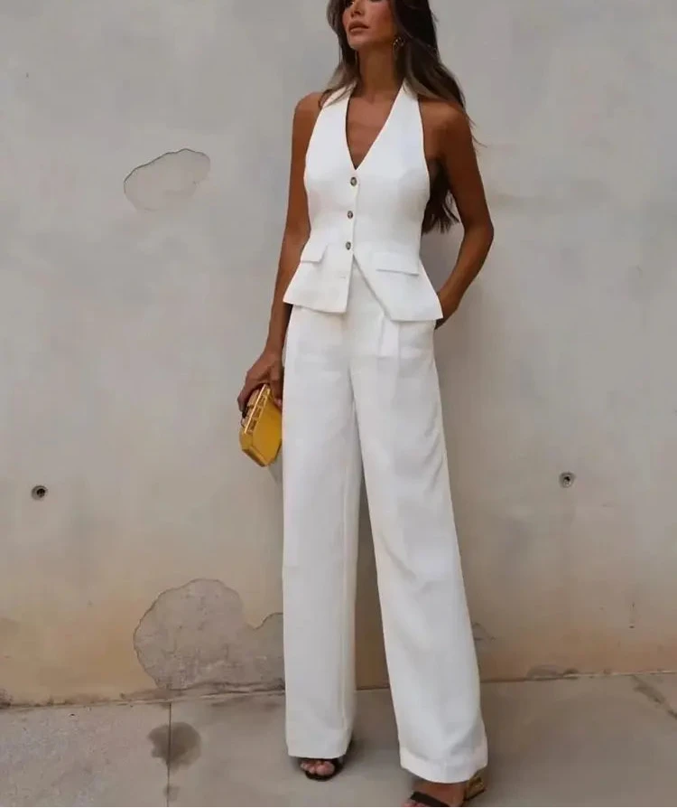 Women’s Solid Suit Set | Elegant Office Lady Fashion