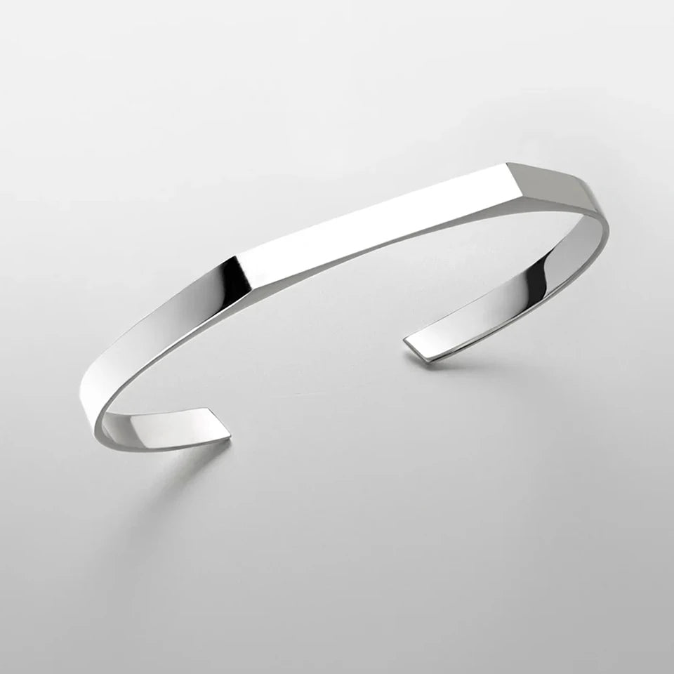 Men’s Minimalist Heptagon Bracelet – Gold Plated Stainless Steel Jewelry
