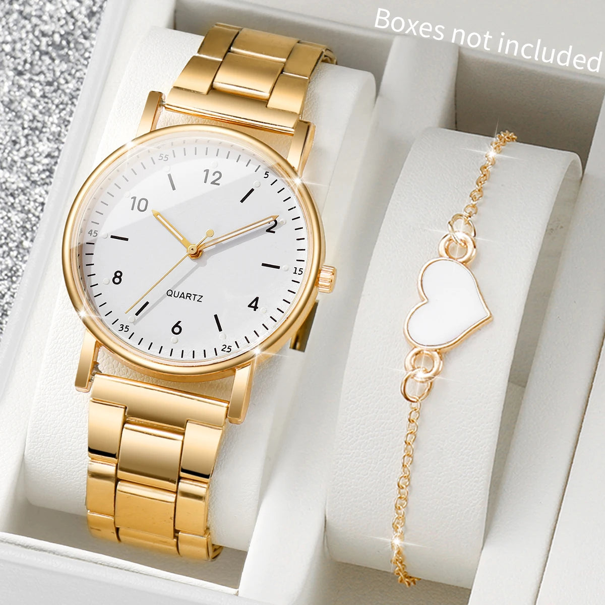 Women’s Watch Jewelry Set | Arabic Dial | Quartz | Minimal