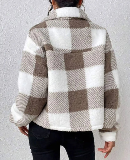 Women’s Plaid Outerwear | Casual Jacket | Warm