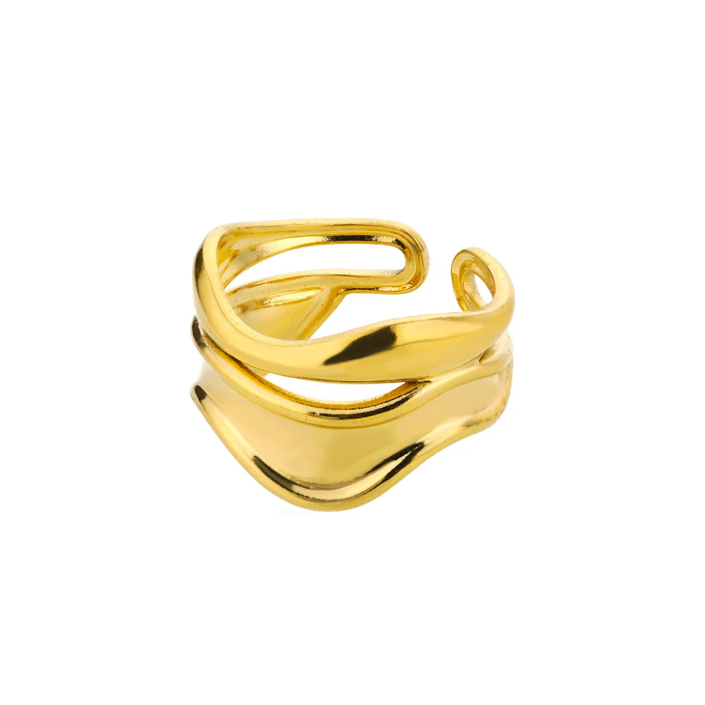 Women’s Jewelry 316L Stainless Steel Ring | Luxury | Gold Tone | Unisex
