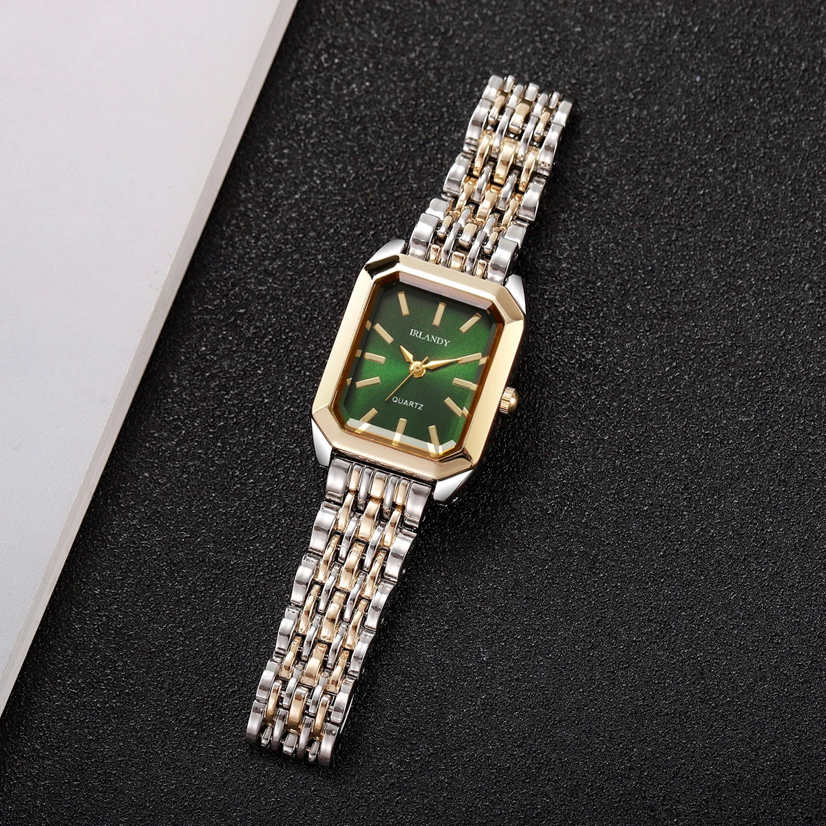 Women’s Rectangle Dial Quartz Watch | Minimal | Steel Strap | Gift