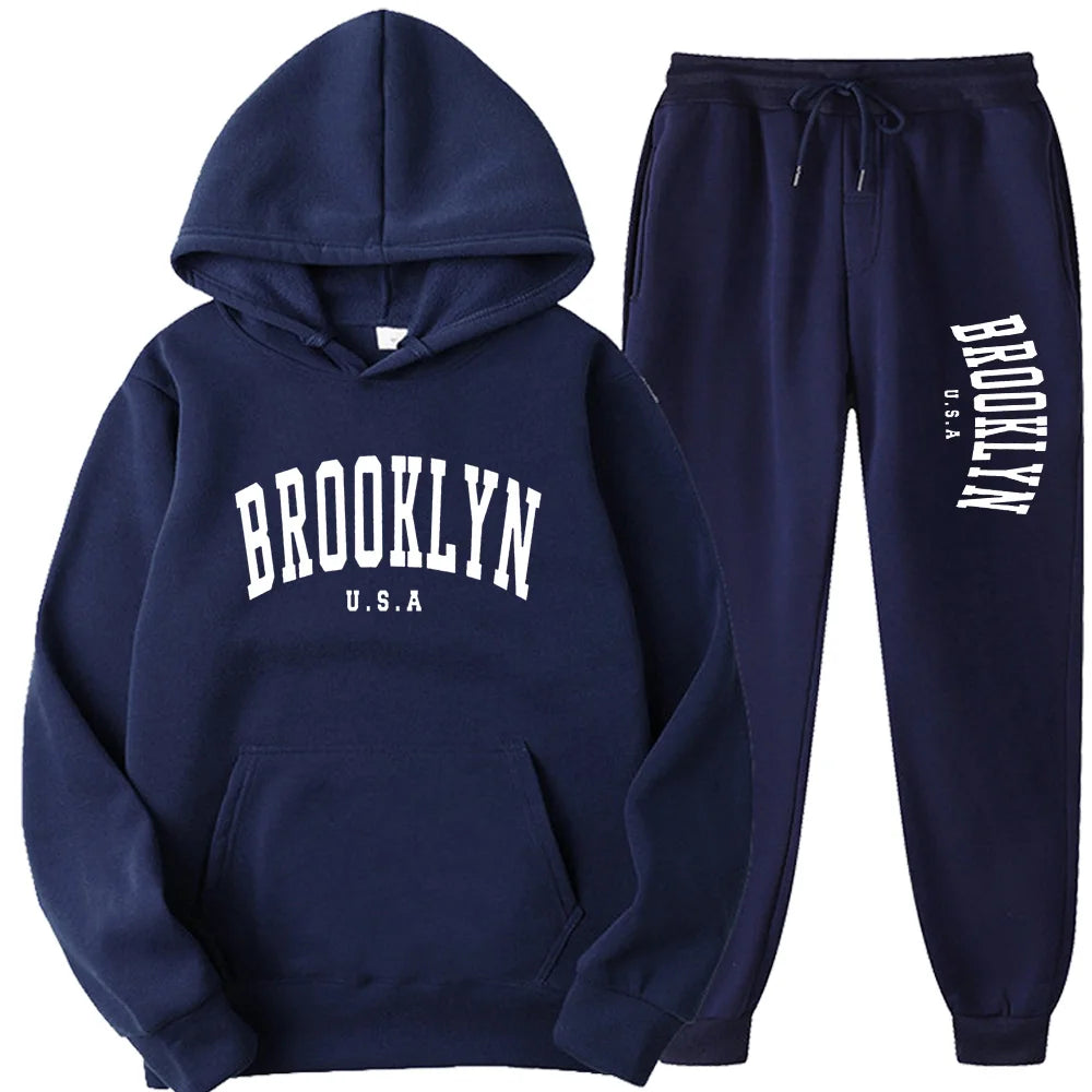 Men’s & Women’s Hoodie Casual Set – Autumn Winter