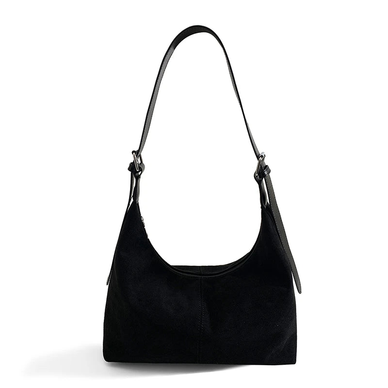 Women’s Shoulder Bag | Faux Suede | Large Capacity | Retro