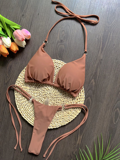 Women’s Satin Brazilian Swimwear Bikini