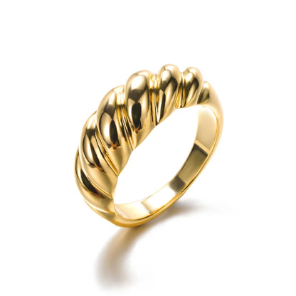 Women’s Jewelry 316L Stainless Steel Ring | Luxury | Gold Tone | Unisex